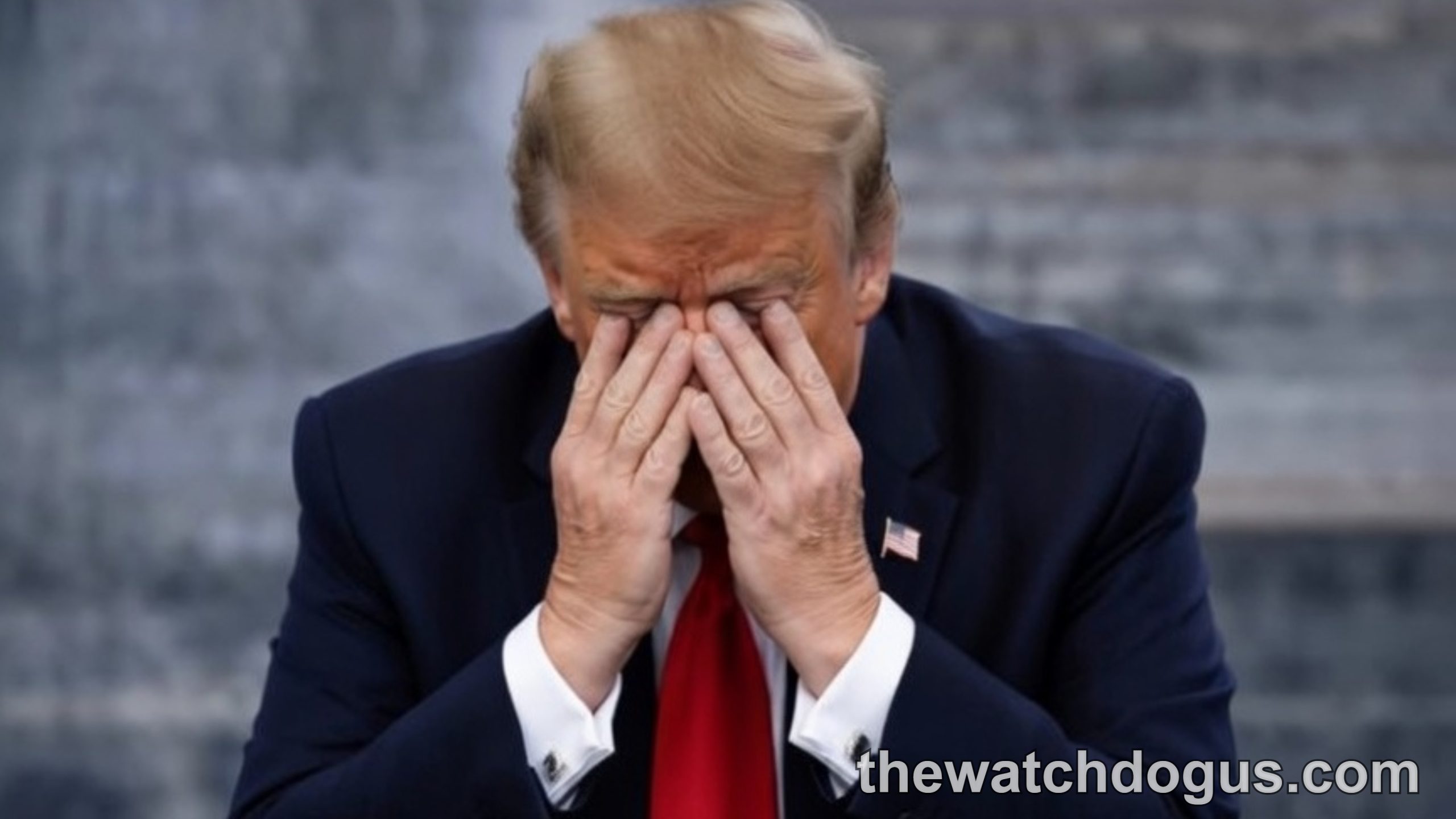 Political reaction image showing distressed figure with text about confirmation news and Iran ceasefire Hormuz implications