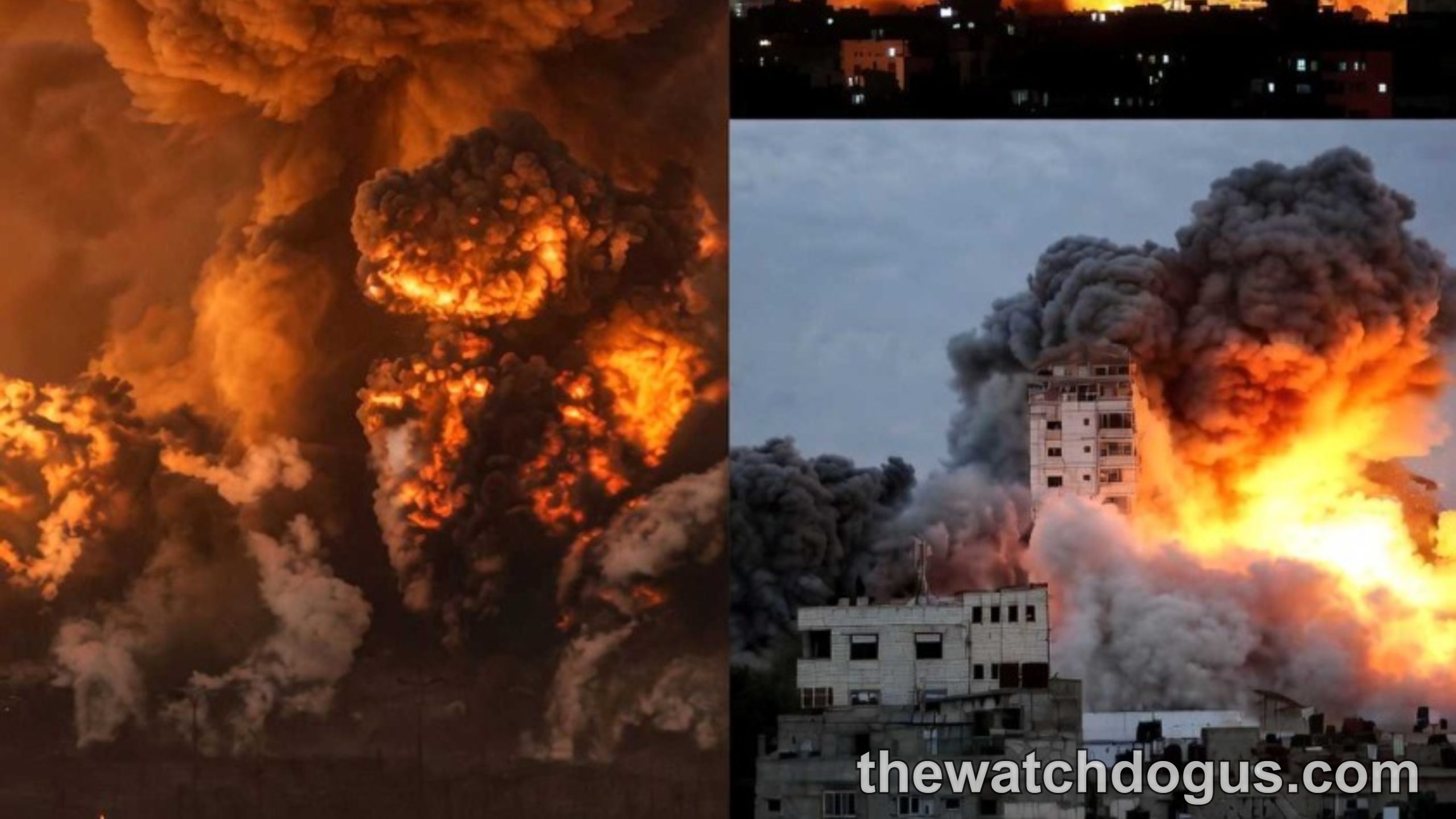 Hillside fire with homes damaged by massive explosions and flames destroying residential buildings