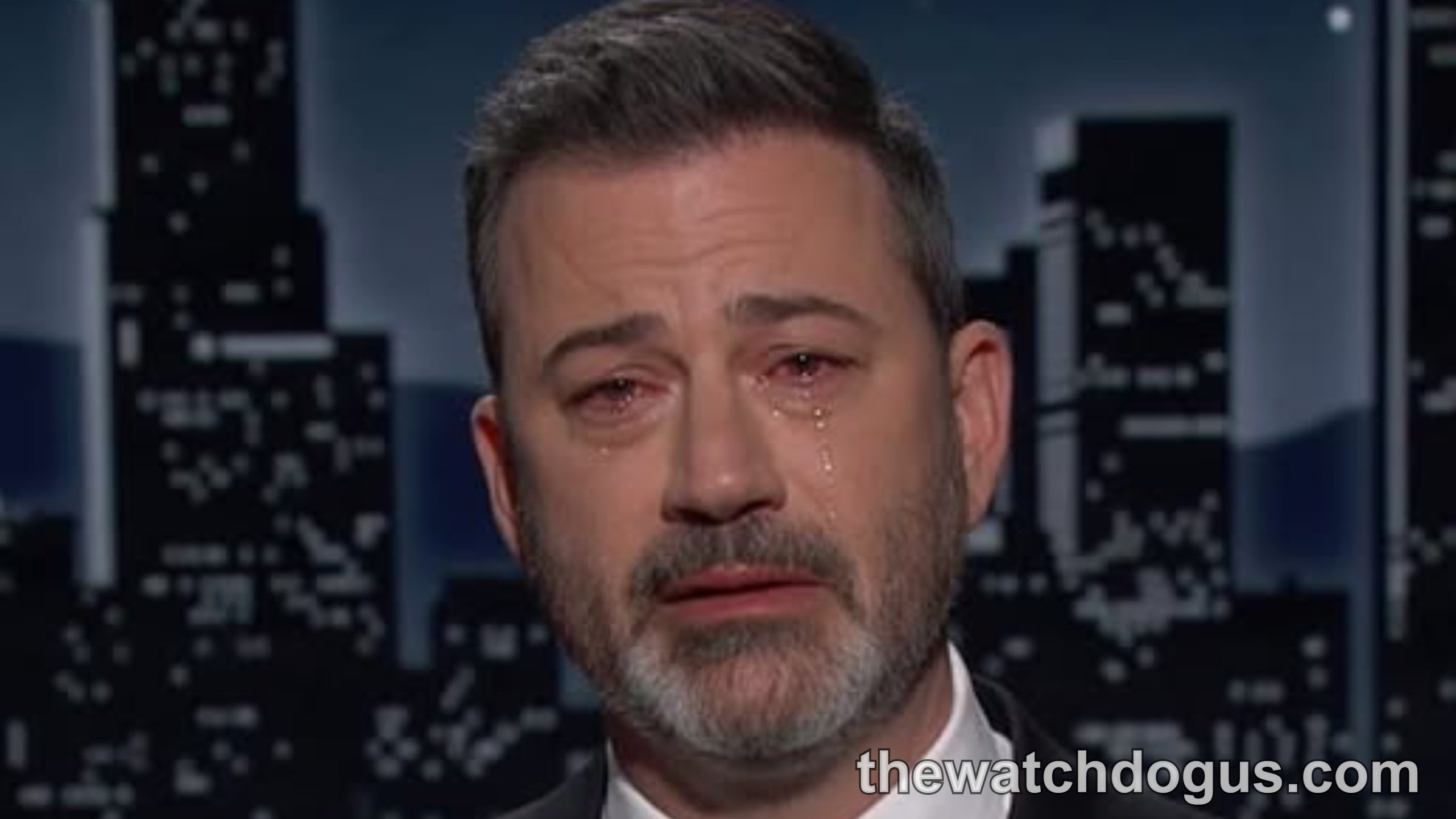 Jimmy Kimmel with tears announcing sad news about Jimmy Kimmel Live cancelled
