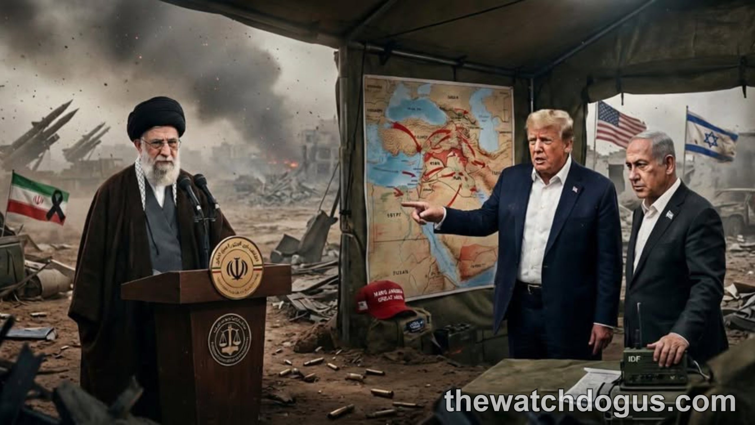 Political leaders discuss Middle East conflict map during Israel attacks 2025 crisis meeting