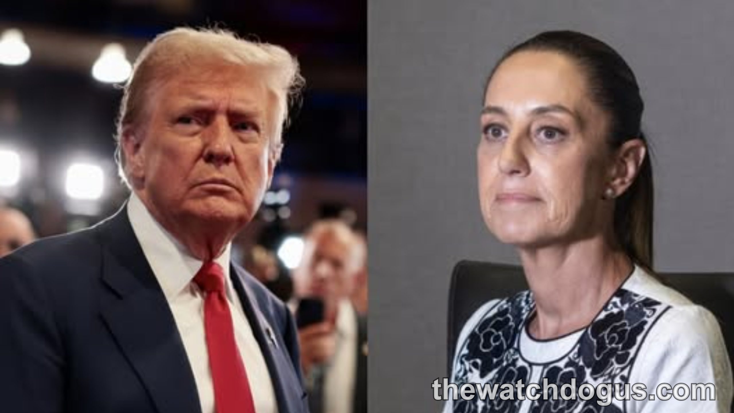 Mexico Trump relations: Political figures in formal setting discussing diplomatic matters
