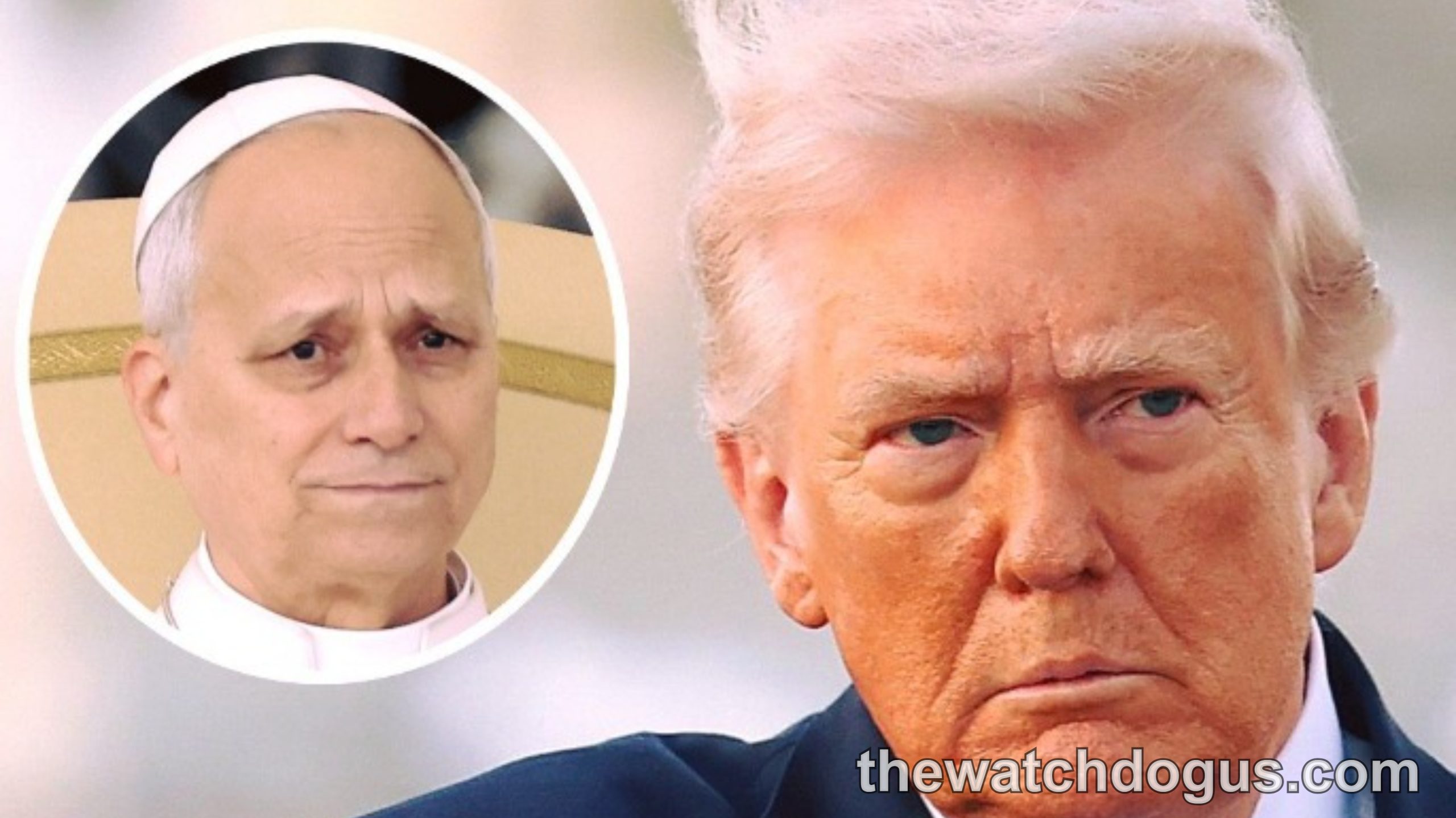 Pope Leo XIV misinformation meme comparing two religious figures with sensational headline text