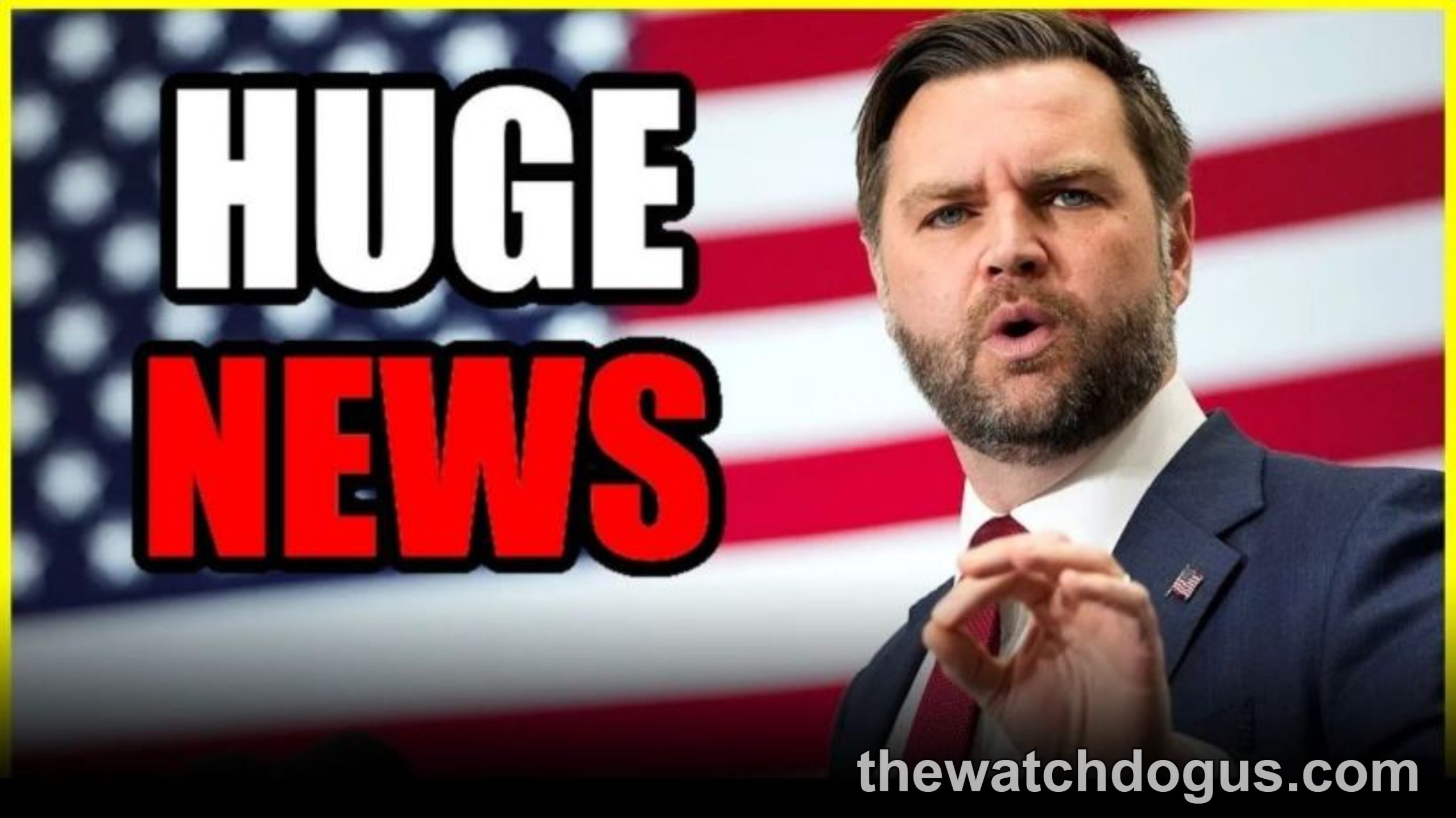 JD Vance discusses huge news about SAVE Act Republicans policy announcement with American flag background