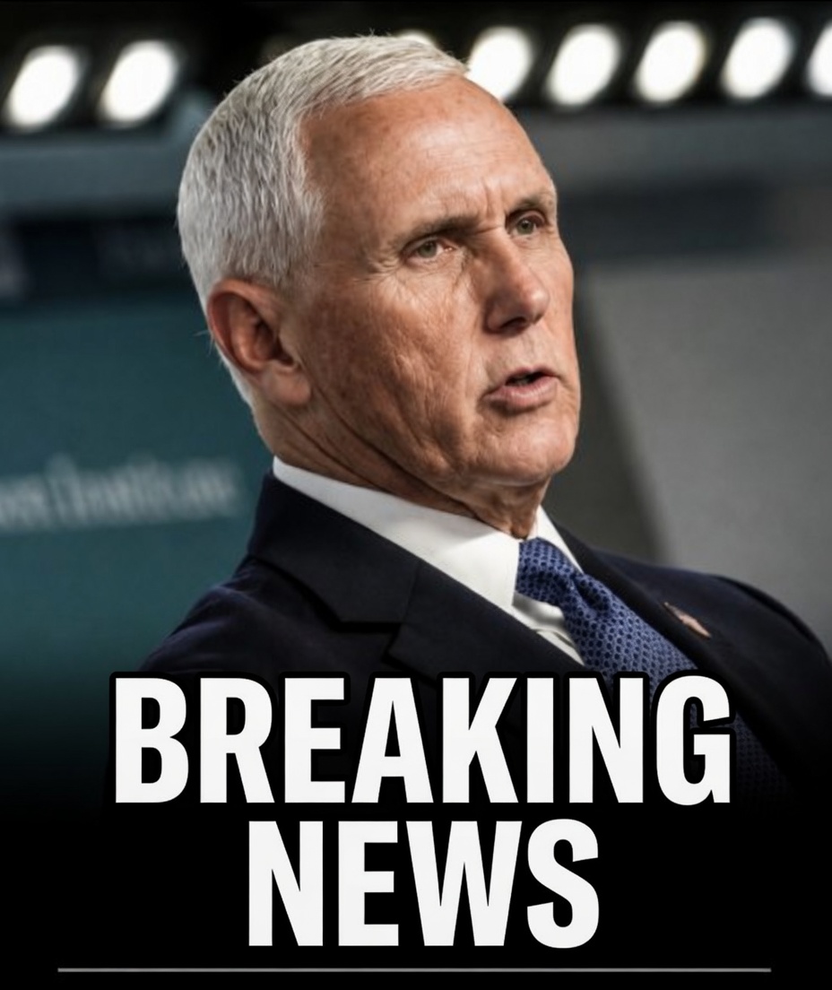 Mike Pence emotional moment during breaking news announcement at podium