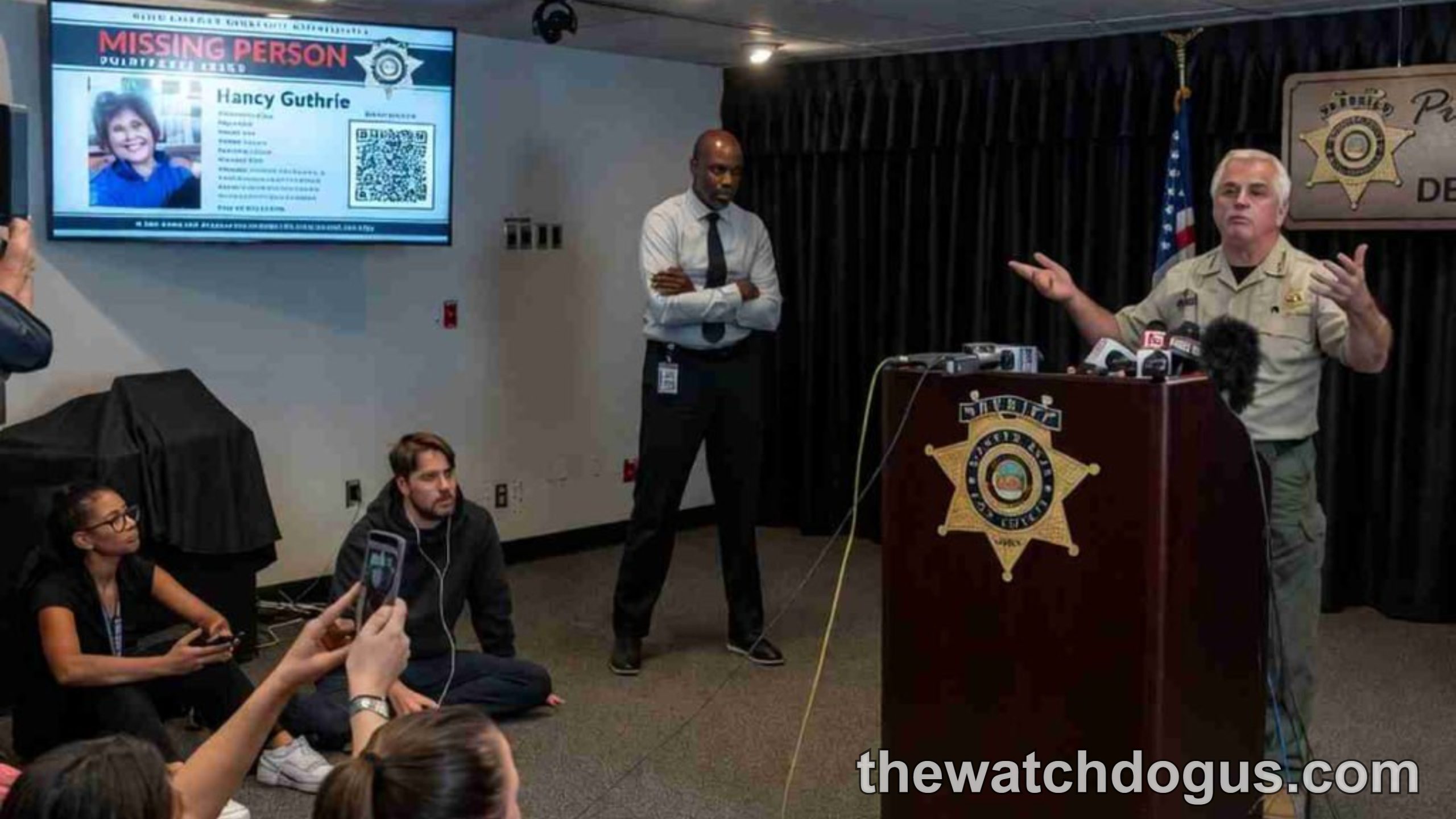 Sheriff's press conference on missing woman signal search case with law enforcement and family members