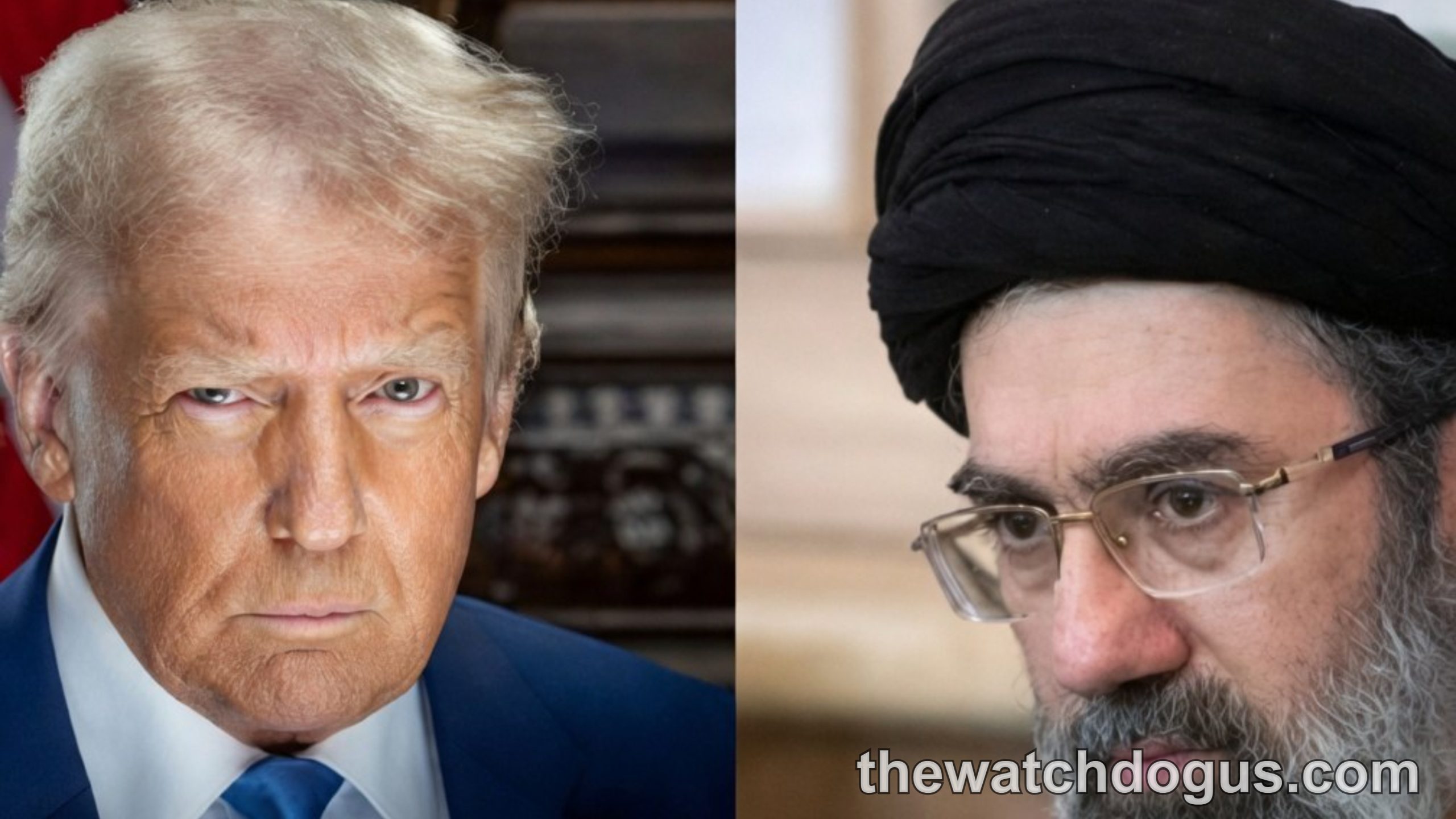 Composite image showing two political leaders facing Iran military strikes tensions and diplomatic conflict