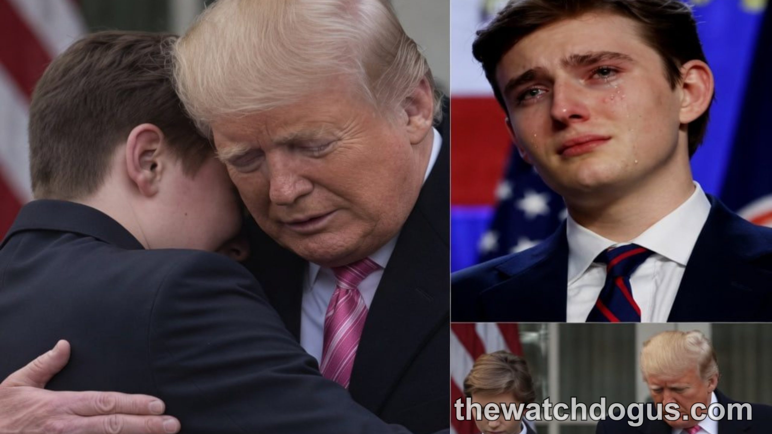 Barron Trump 18 at formal political event with family members in official settings