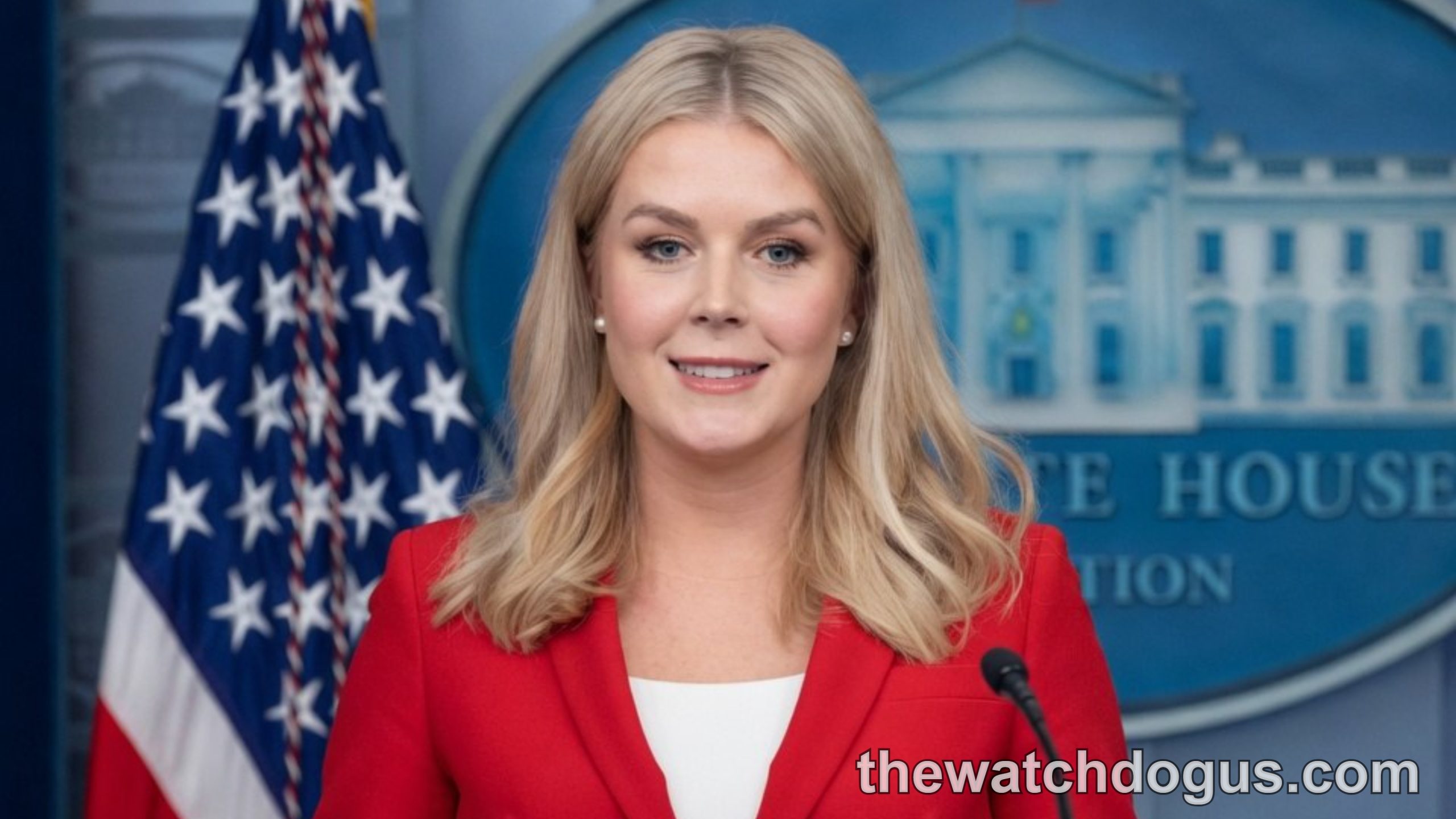 Breaking news thumbnail showing woman at podium with American flag and White House backdrop regarding FEMA dismissal Trump
