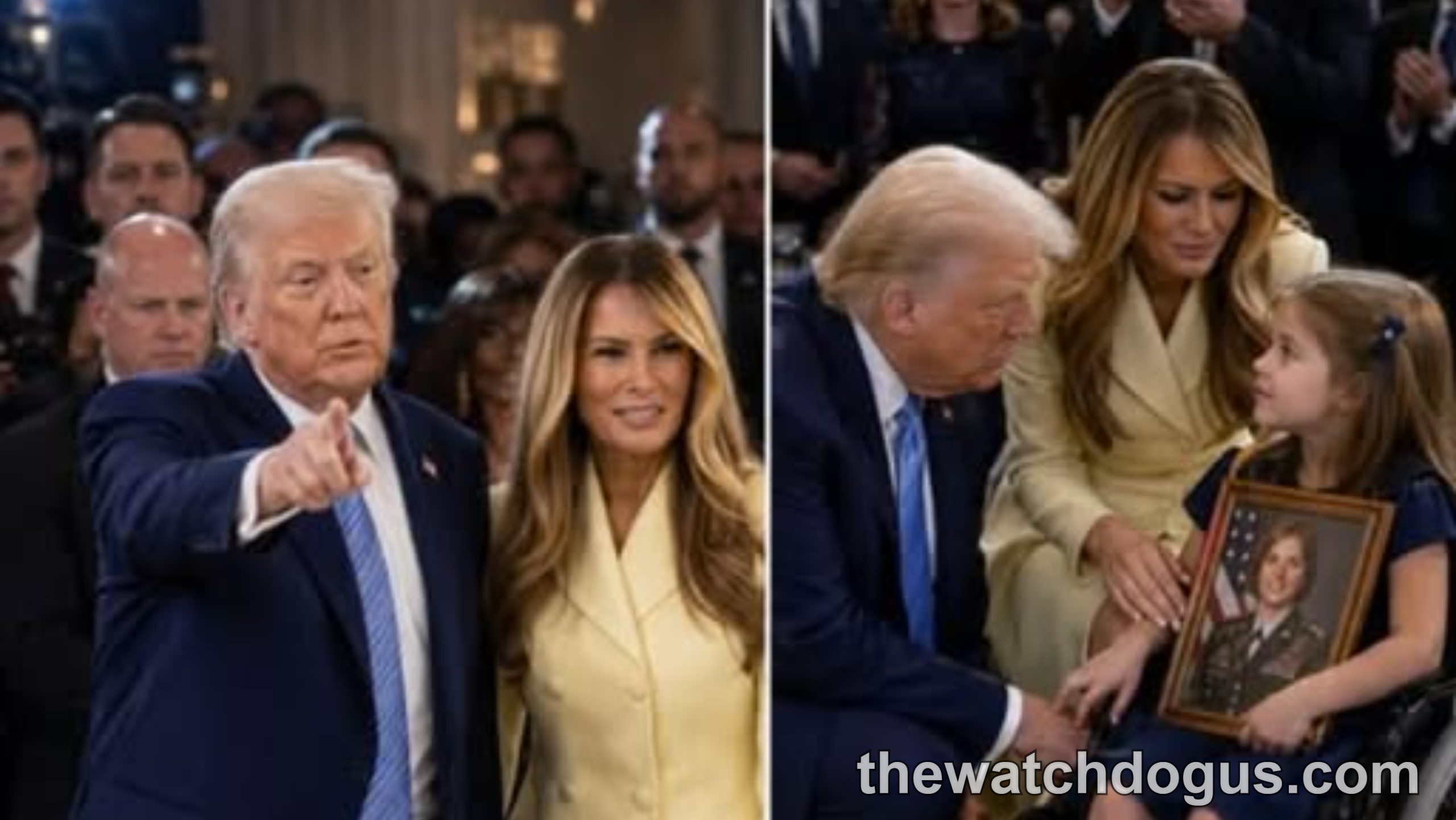 Trump steps back from public appearances at formal White House event with family members present