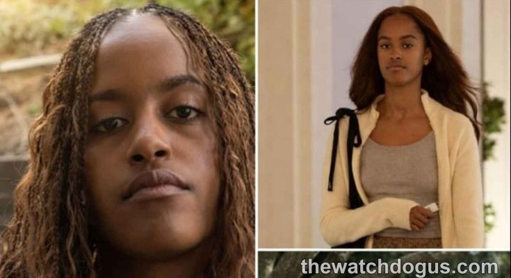 Malia Obama announcement news thumbnail showing portrait and family photos