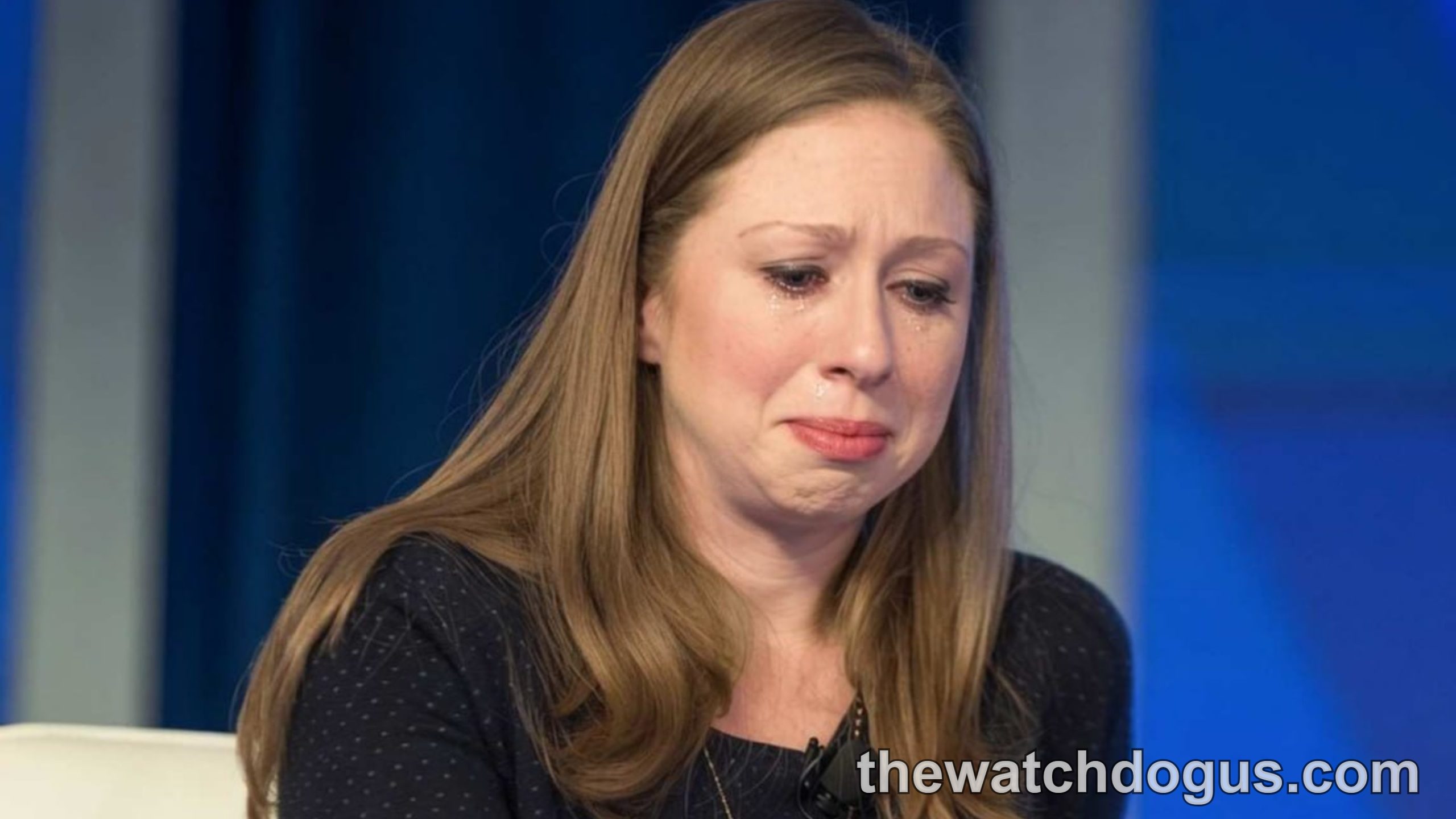 Chelsea Clinton during interview discussing pregnancy and family life on talk show set