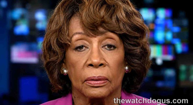 Maxine Waters age shown in recent news interview with prominent political figure wearing pink blazer