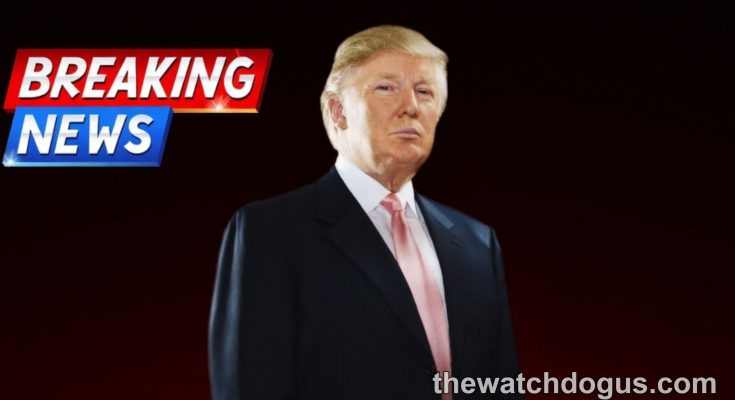 Breaking news thumbnail featuring political figure in business suit with Trump DC crackdown headline graphic