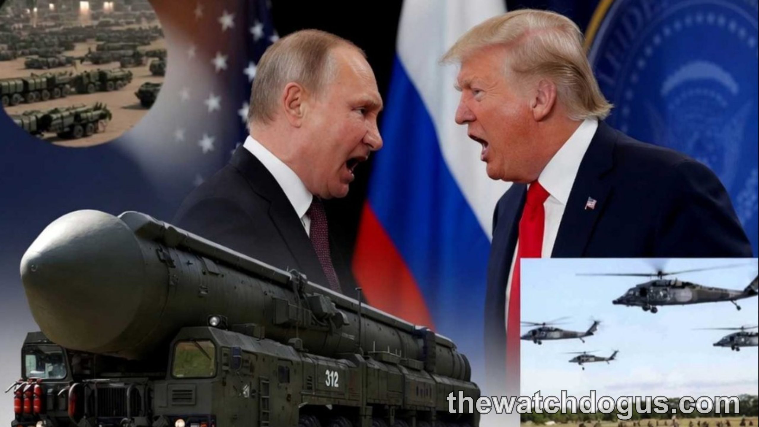 Military leaders discussing global tensions with military coalition weapons and equipment displayed
