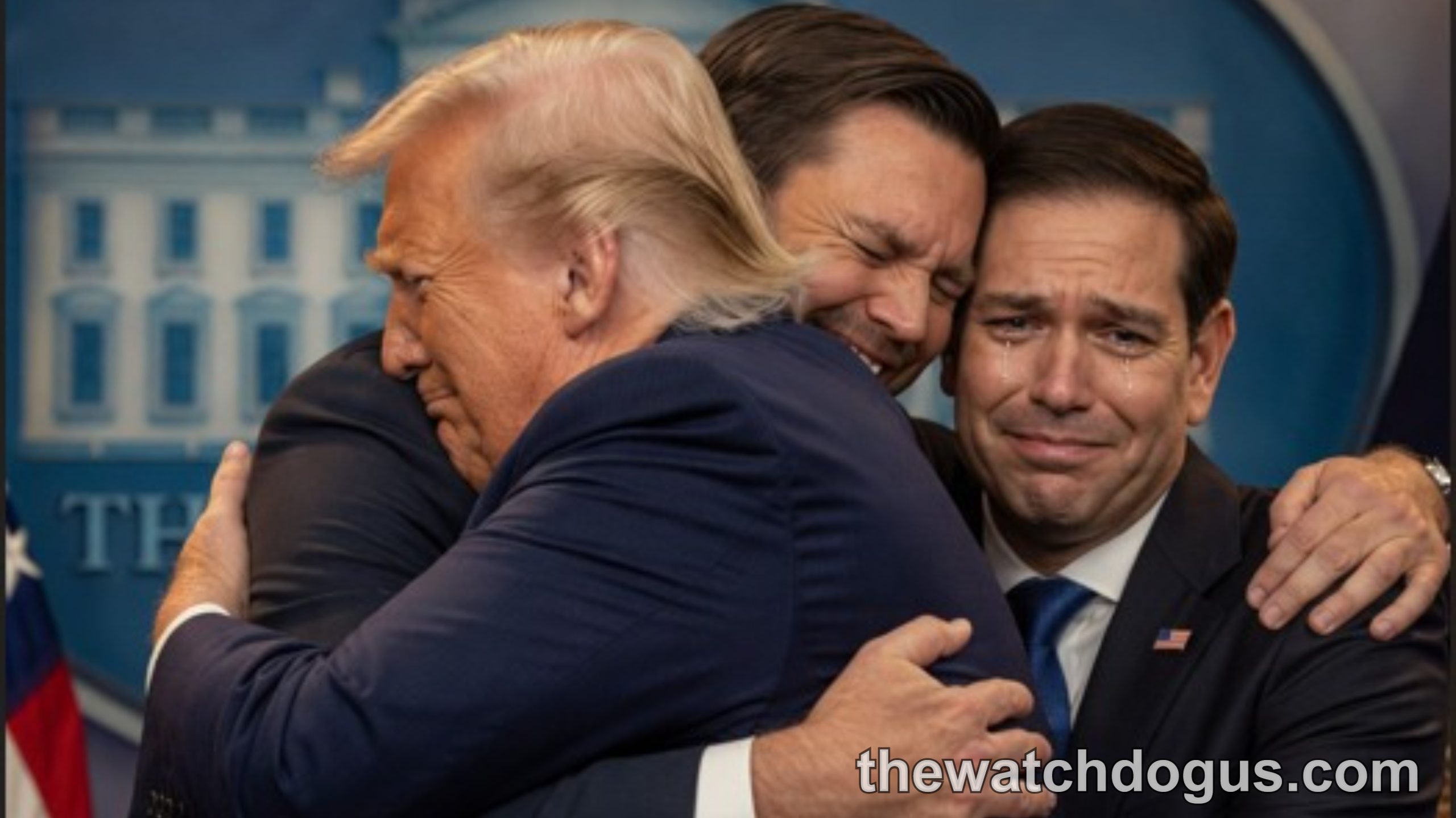 Trump election case dismissed as officials embrace at White House podium during press briefing