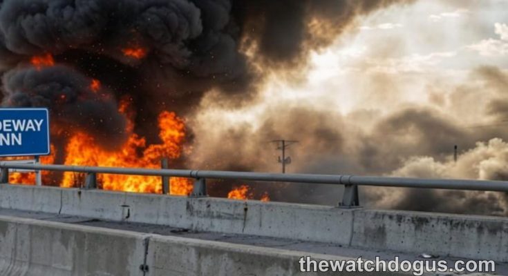Major fire and explosion near Deway Inn during China-Myanmar border earthquake disaster response