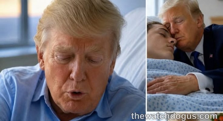 Official visiting patient in hospital bed during emergency response New York City medical visit