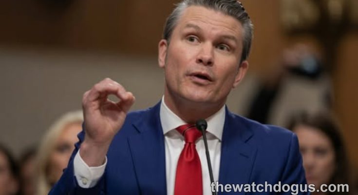 Pete Hegseth at congressional hearing as Defense Secretary nominee discussing Trump allegations