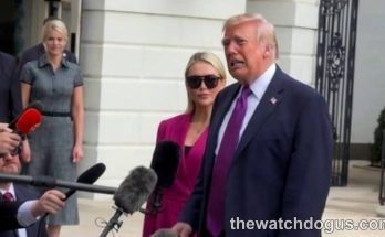 Trump speaks to media about election charges at White House with staff present